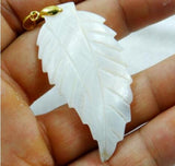 Natural Quartz Crystal Leaves Shell Pendants for Jewelry Making