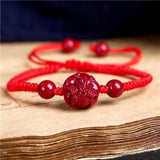 Organic Cinnabar Zodiac Tiger Bracelet Beads Charm Jewellery