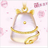 Dragon Cat Jades Chalcedony Pendant Jewelry