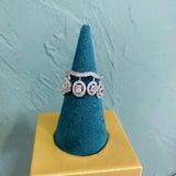 Brazil CZ Stackable Rings for Women Wedding Square Ellipse Beach Jewelry