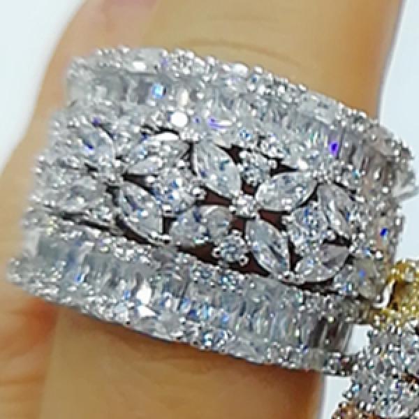 Bold Statement Rings for Women Cubic Zirconia CZ Accessories