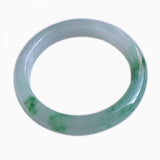 Zheru Jewelry Natural Burmese Emerald Green Flower Bracelet 54mm-64mm