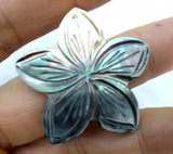 Abalone Shell Flower Pendant for DIY Jewelry Making Necklace 6PCS