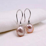 Baroque Freshwater Pearl Earrings 925 Silver Hook
