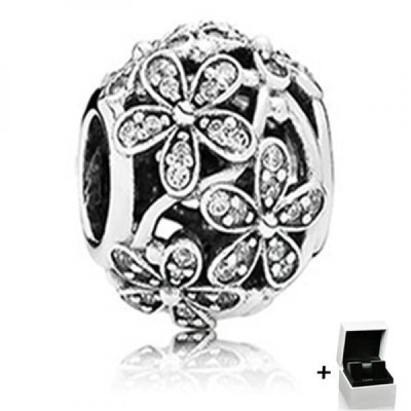 925 Silver Fortune Cat Pendant CZ Beads for Bracelet Jewelry