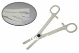 Disposable Piercing Forceps Pre-Sterilized Slotted Pennington Plastic Tool
