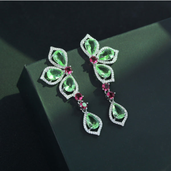 Anti-Allergy Silver-Plated Zircon Earrings for Women