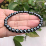 Fengbaowu Hematite Magnetic Bracelet Crystal Healing Stone Jewelry
