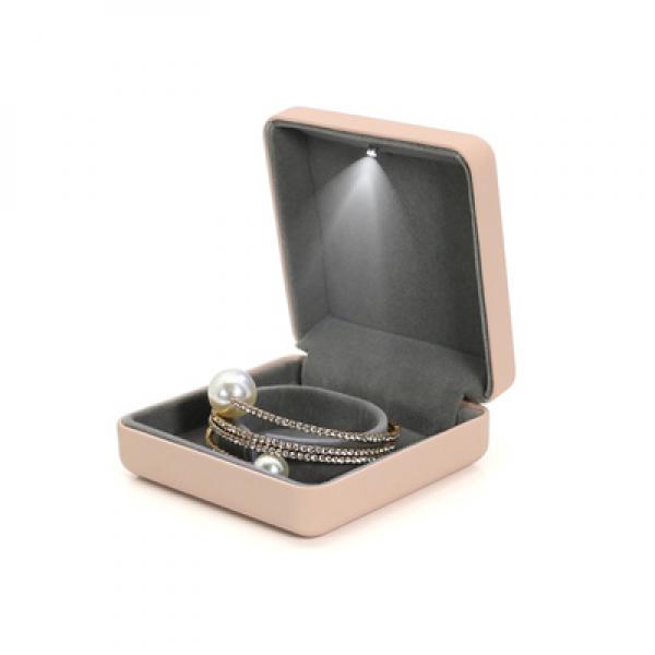 LED Light Bracelet Box Wedding Pendant Jewelry Gift Display