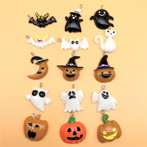 100pcs Halloween Charms Pendants for DIY Jewelry Making