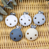 3 PCS 35 MM Round Silicone Clip Pacifier Chain BPA-Free Dummy DIY Teething