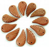 Natural Stone Wings Pendant for DIY Necklace A19