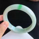 Zheru Jewelry Light Colored Myanmar Jade Bracelet 54mm-62mm