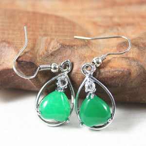 Malay Jade Pendant Earrings