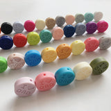 100pc Silicone Teething Beads for DIY Pacifier Necklace Baby Teether