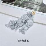 20pcs Polyester flowers accessory charms diy earring/key chain pendants