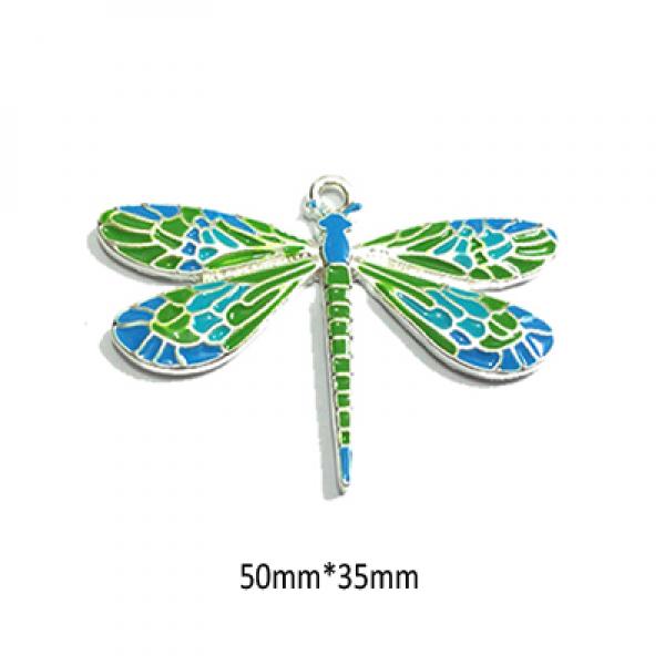 10pcs Enamel & Rhinestone Bee/Dragonfly/Hummingbird Pendants Kids Jewelry