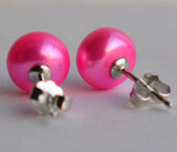 Natural Freshwater Pearl Stud Earrings S925 Silver Earring