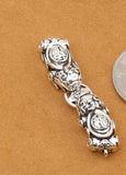 925 Silver Double Pixiu Beads Fengshui Piyao DIY Bracelet