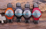Vintage Floral Studded Men's Leather Bracelet Cuff