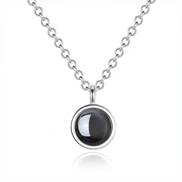 Custom Photo Projection Necklace, Grandma Memorial Necklace