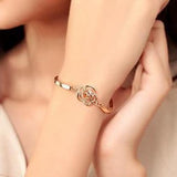 Crystal Flower Women Bracelet Camellia Bracelet