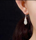 Jade Flower Earring Pendant Set