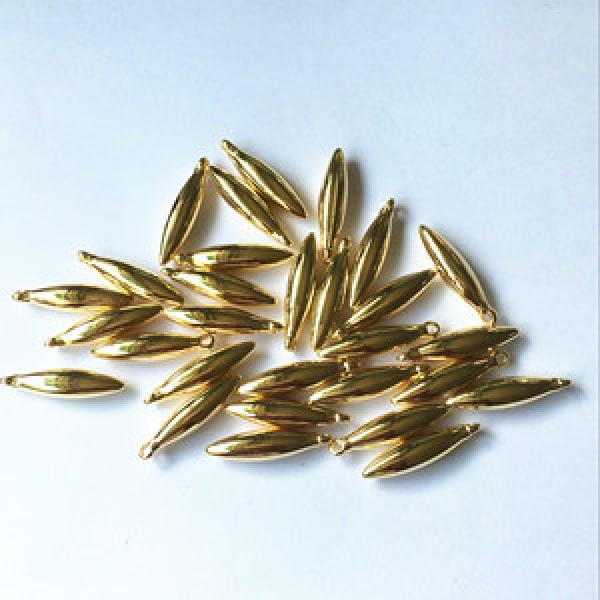 500pcs 6X26mm Plated Rhodium/Gold CCB Cone Charm
