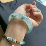 Natural Burmese Emerald Green Flower 54-64mm Bracelet
