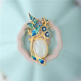 Hetian Jade Egg Surface Water Drop Wedding Brow Cloisonne Pendant