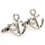 Anchor Cufflink 2 Pairs Set - Metal Sailor Nautical Theme Men's Shirt Accessory