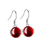 925 Silver Needle Gemstone Earrings