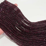 Natural Mid Spessartine Garnet / Rhodolite Garnet Faceted Round Beads 4mm