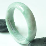 Zheru Natural Burmese Jadeite 54-64mm Light Green Bracelet