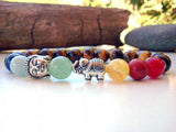Elephant Buddha Chakra Bracelet for Yoga Meditation