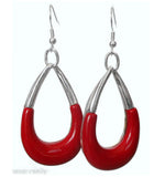 925 Sterling Silver Hoop Earrings with Gems