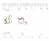 50PCS 8MM Unicorn Slide Charms DIY Accessories Fit For Leather Bracelet