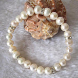 8'' Freshwater Pearl Elastic Bracelet - Charming Lady Gift