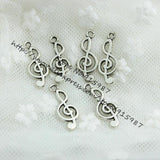 100pcs Antique Alloy Music Note Charms Jewelry Findings