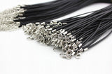 2mm Wax Leather Cord Necklace Rope Chain Lobster Clasp DIY Jewelry Accessories