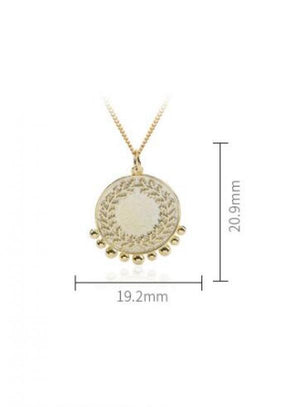 925 Sterling Silver Peace Wheat Pendant Chain Necklace TLX656