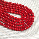 Natural Coral Bead Abacus Shape Hole Beads for Jewelry Making