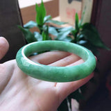 Zheru Jewelry Natural Burmese Jade 54-62mm Green Bangle Princess Jewelry