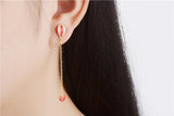 925 Silver Heart-shaped Balloon Earrings for Women Girls Gift