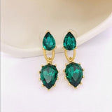 Amybaby Vintage Purple Crystal Stud Earrings for Party