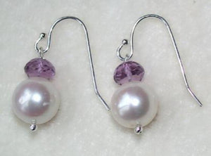 Amethyst Sterling Silver Dangle Earrings