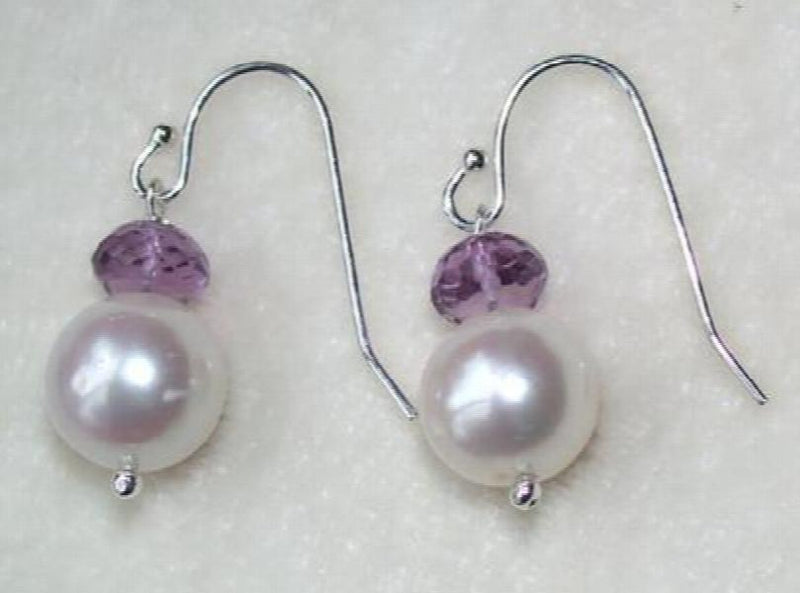 Amethyst Sterling Silver Dangle Earrings