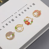 Japanese Kitten Rose Lily of the Valley Alloy Pendant