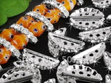 200PCS Rhinestone Spacer Bar 8x19mm