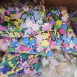 500pcs 24mm DIY Candy Sunflowers Sticker Half Beads